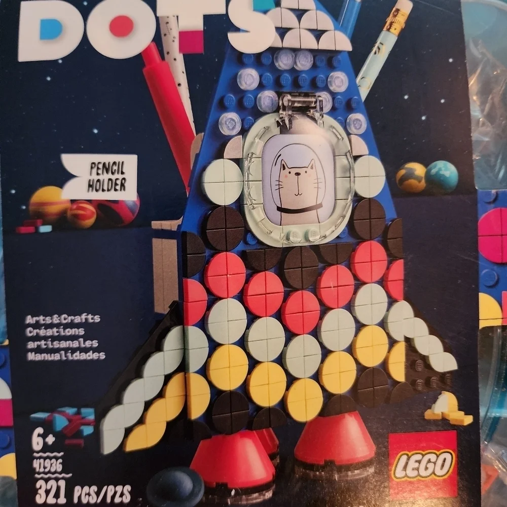 LEGO® DOTS Space Ship Pencil Holder 41936 [New Toy] Brick Rocket Kids Retired